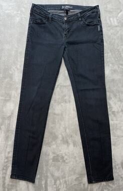 Silver Jeans Suki Jegging Women's 31 Dark Blue Stretch Denim Skinny Ankle Grunge